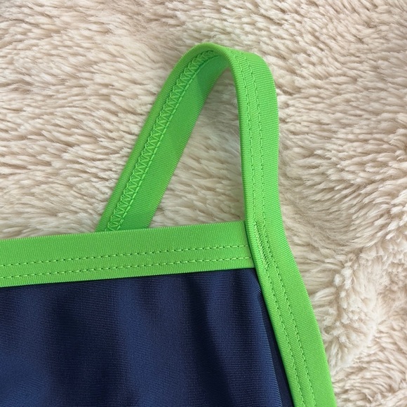 Speedo girls one-piece swimsuit size 22 in navy blue and green - Picture 7 of 8